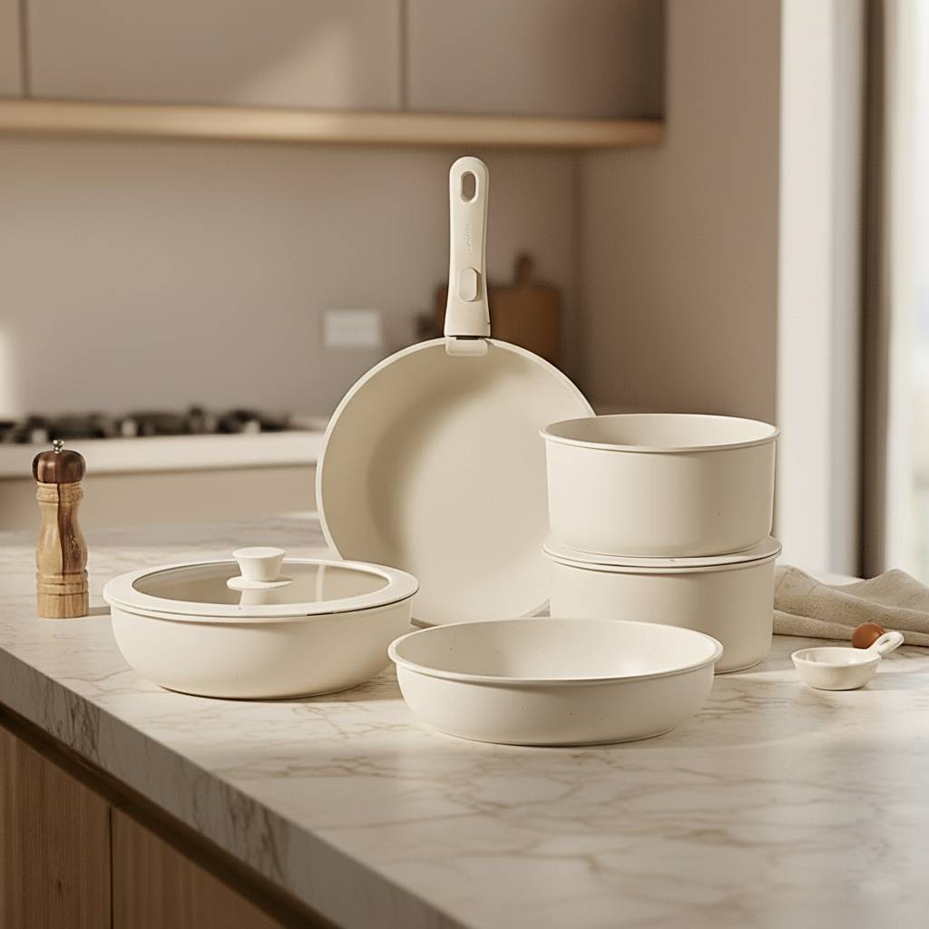 Keramisk Kokekarsett med Avtakbare Håndtak