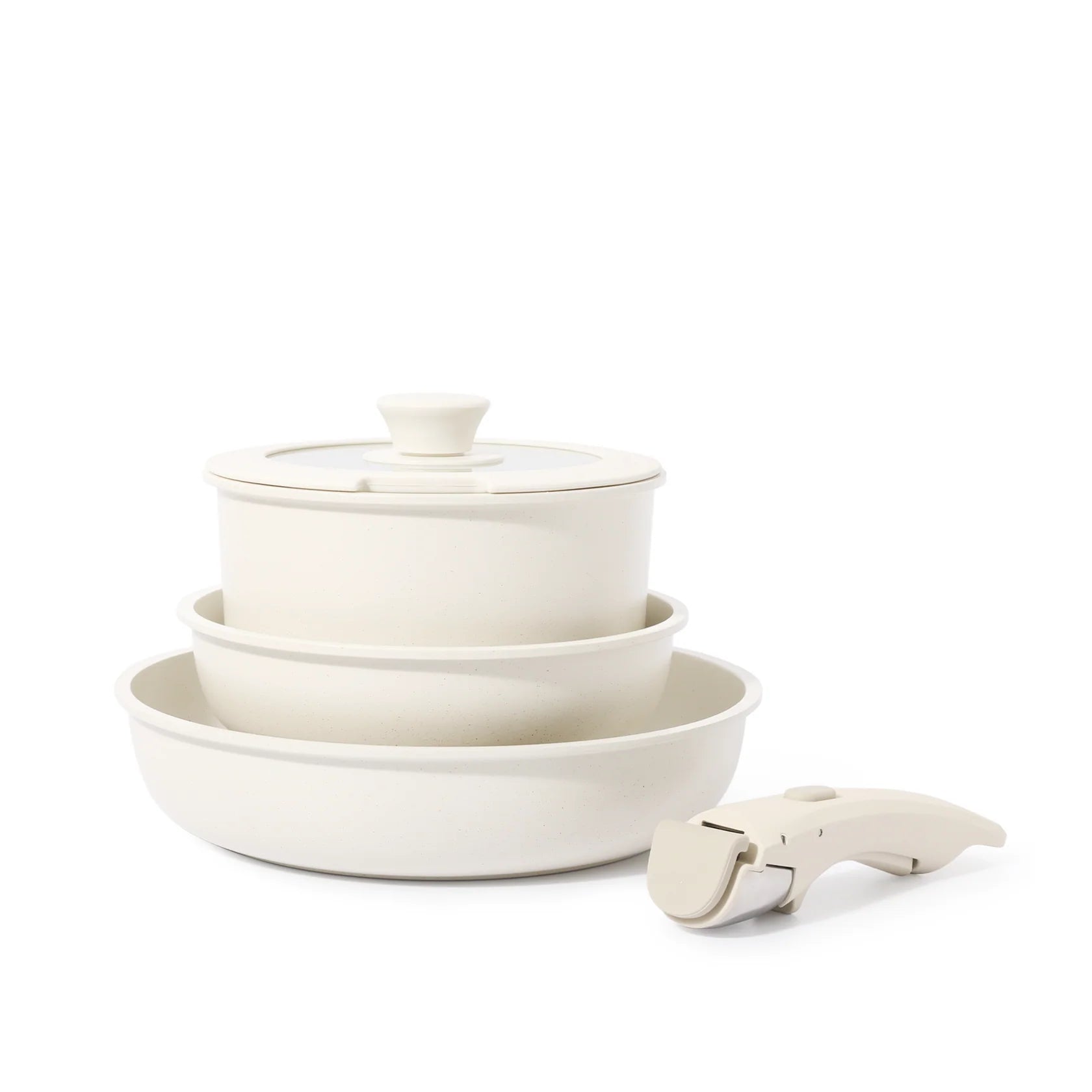 NordiChef White Nonstick Set with Detachable Handles