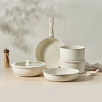 NordiChef White Nonstick Set with Detachable Handles