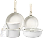 NordiChef White Nonstick Set with Detachable Handles